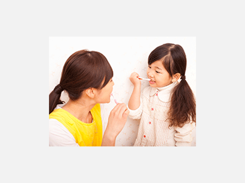 親子で歯磨き