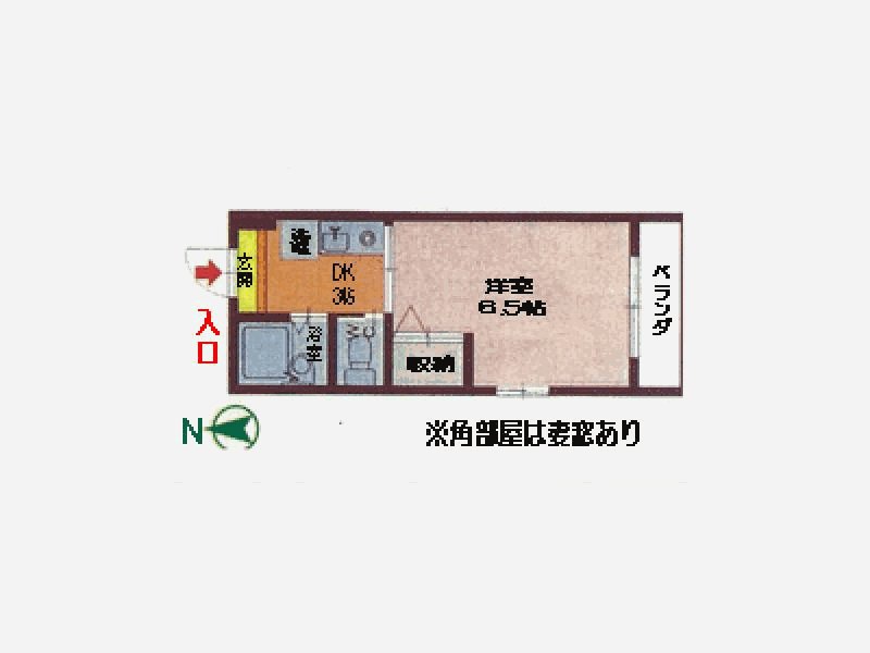 AMI-3号館 ※全12室(バス・トイレ別々)