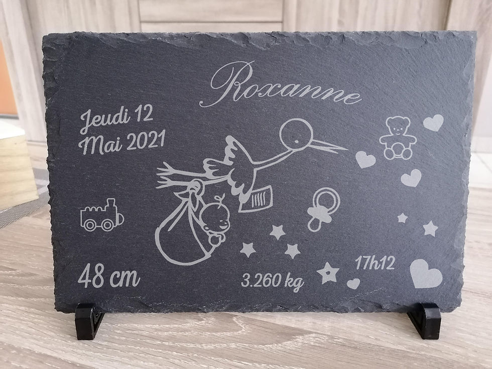 Ardoise gravée au laser