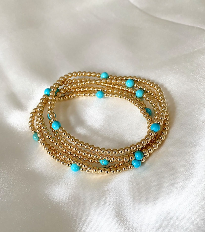 Thumbnail: Gold filled beaded bracelets, multiple styles sold individually 