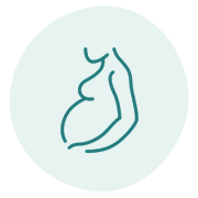 Icône de femme enceinte