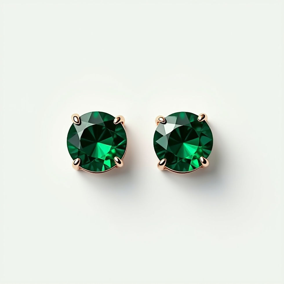 Green Gemstone Studs