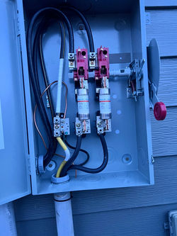 200 amp main for a solar project.
