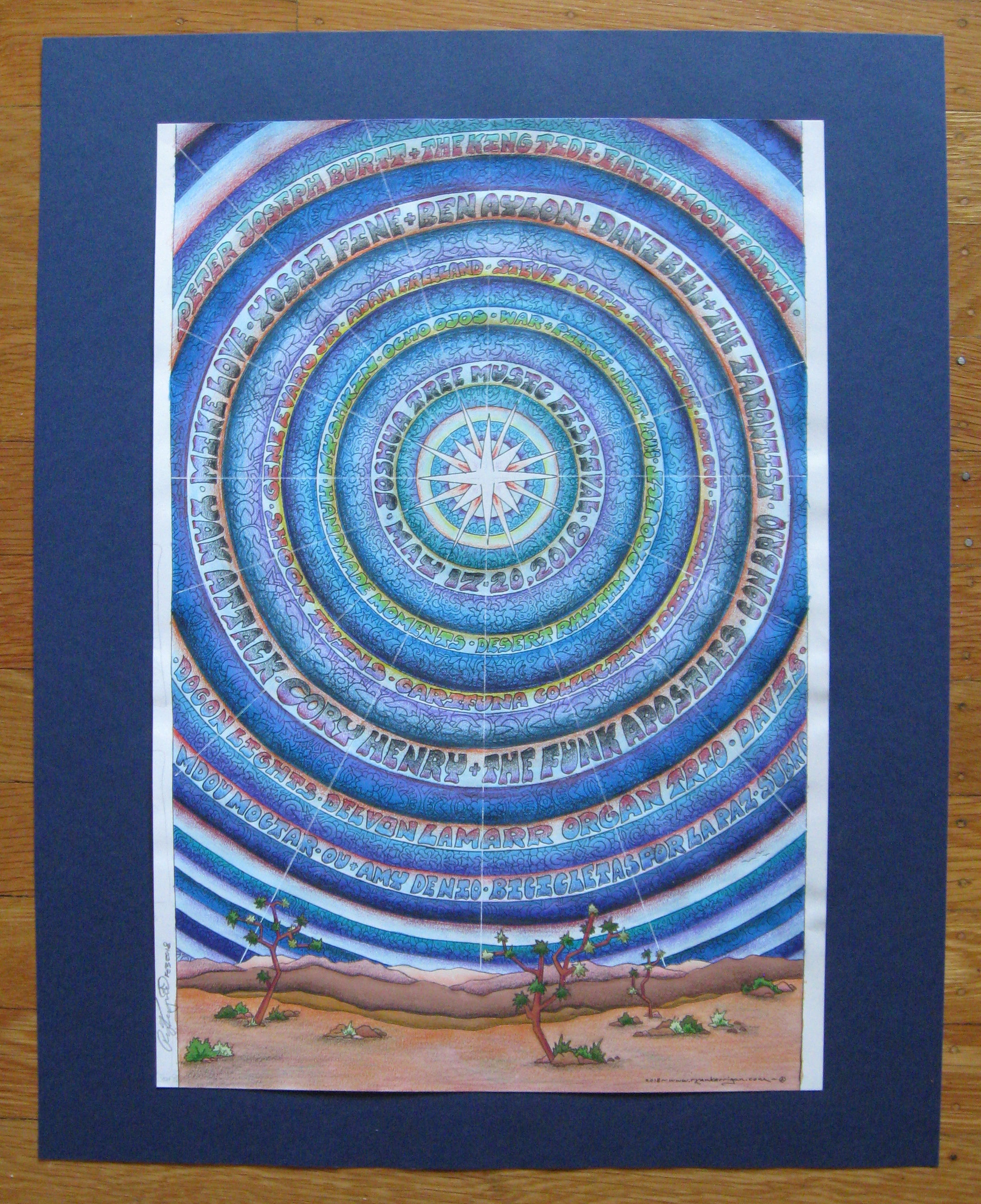 ORIGINAL ARTWORK joshua tree music festival ~ may 2018