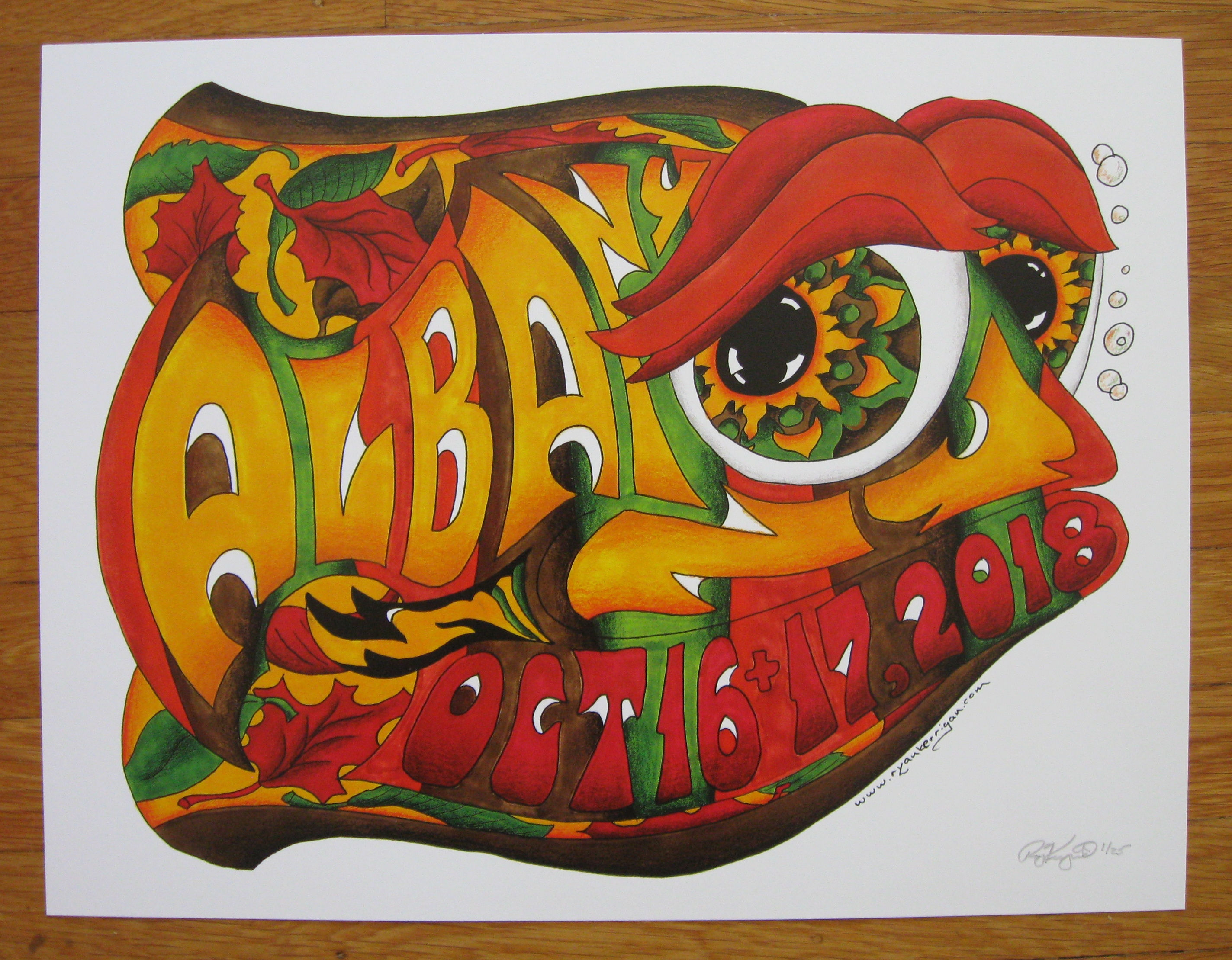 2018 albany happy fish poster