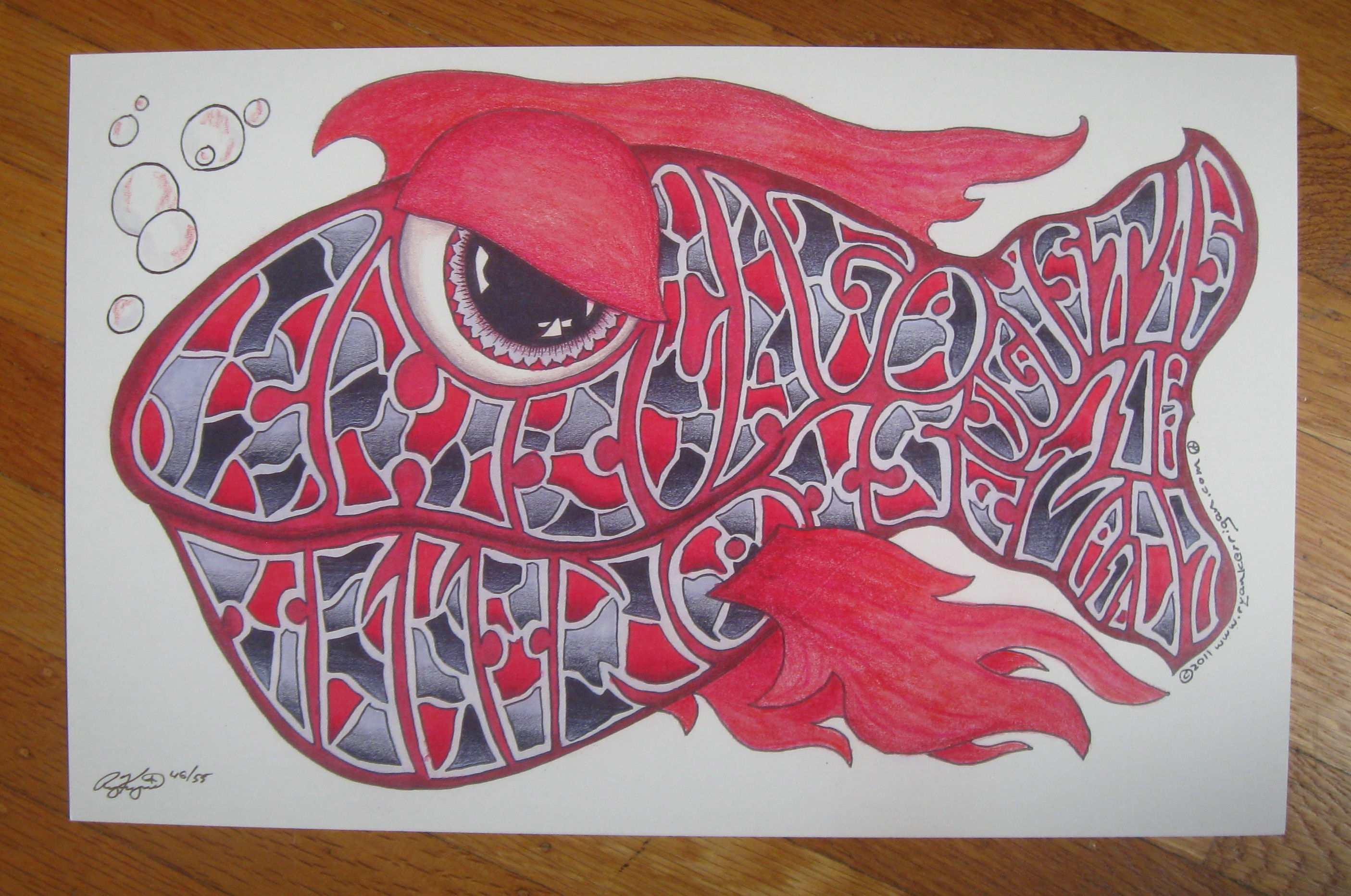 2011 chicago happy fish poster