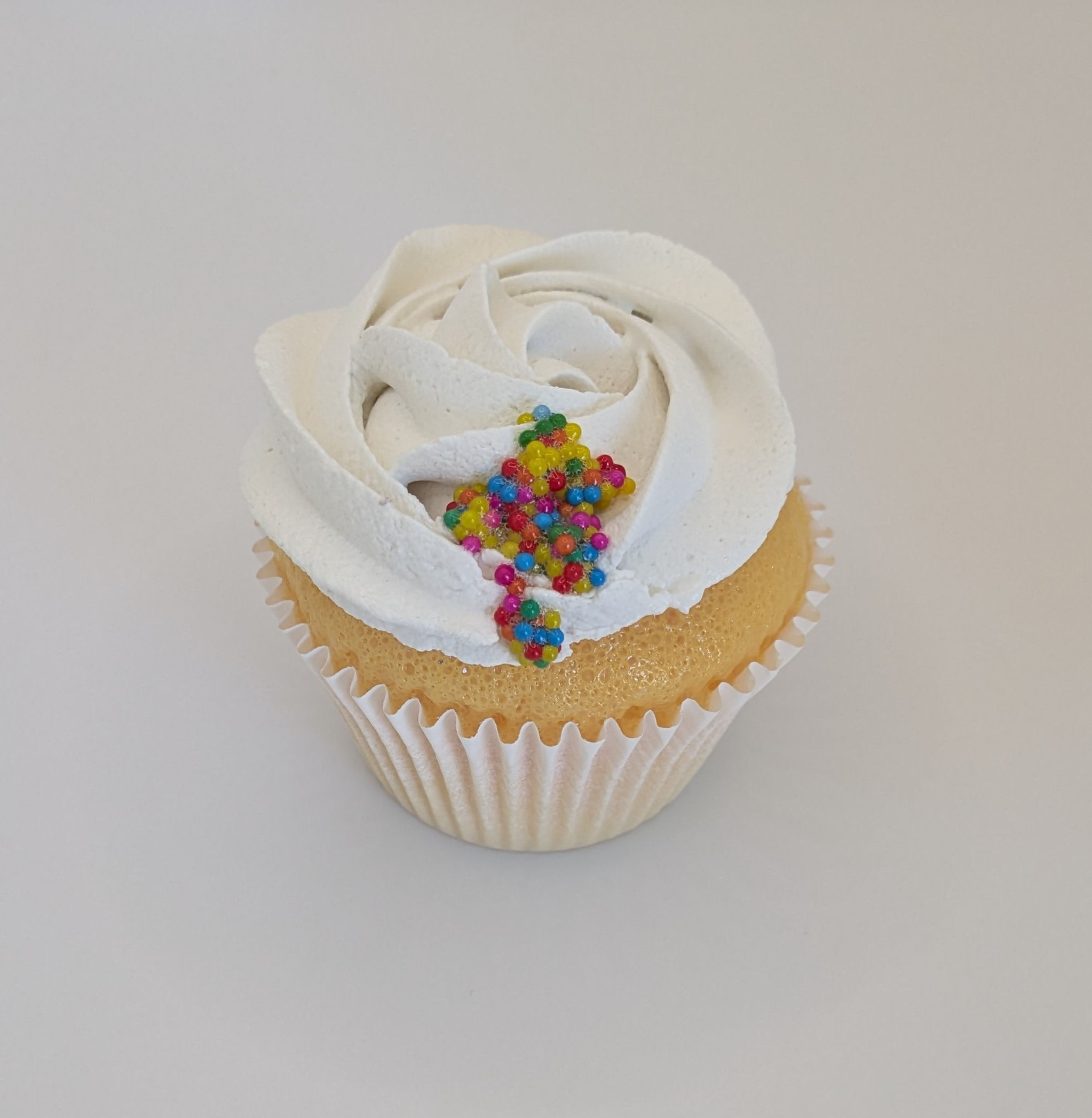 Fake Cupcake - White with Sprinkles