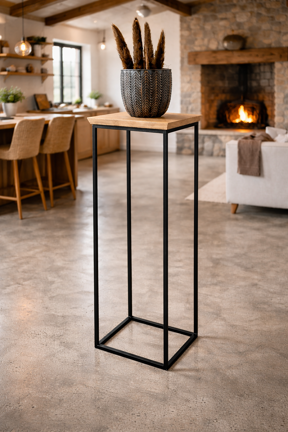 Miniature : Etagère basse - sellette FIL BOIS ELSA