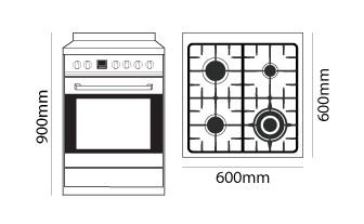 Thumbnail: Parmco 60cm Combination Stainless Steel Freestanding Stove