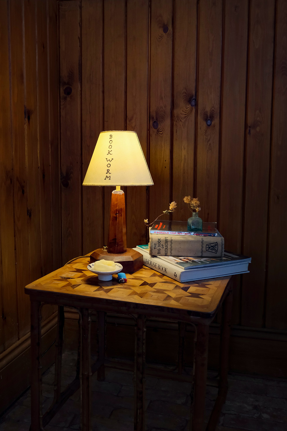 Thumbnail: SMALL BOOK WORM LAMPSHADE