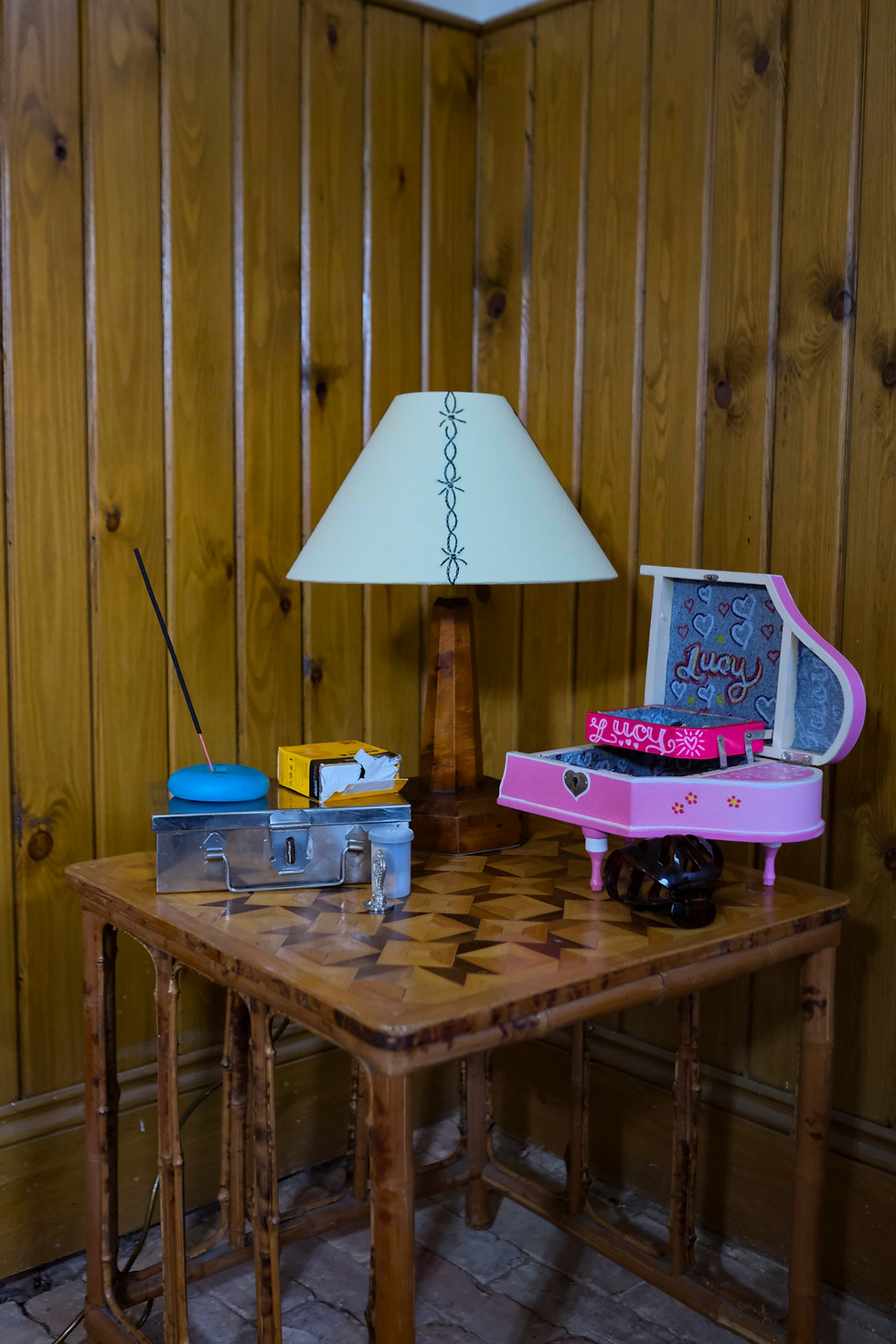 Thumbnail: LARGE BARBED WIRE LAMPSHADE