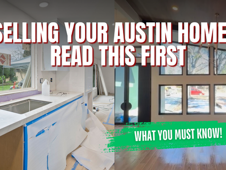 Before-and-after style home interior showing a renovated kitchen and staged dining area, illustrating how remodeling can improve appeal when selling a home in Austin.
