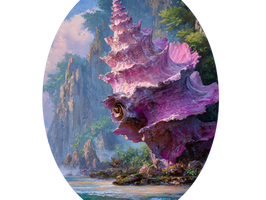 The Queen Conch peeked out and exclaimed,  "I hope this isn't the last they'll see of me!" 