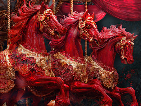 "Shades of Carmine" ~ The Teen / YA Magick Carousel on Helion Prime ~ Enjoy the Ride!