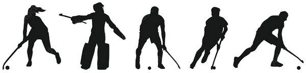 field hockey player silhouettes