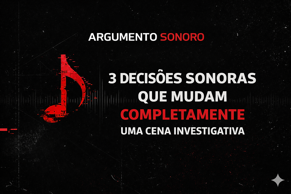 3 decisões sonoras que mudam completamente uma cena investigativa
