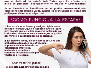 Alerta Gobierno de Sonora por llamadas telefónicas fraudulentas