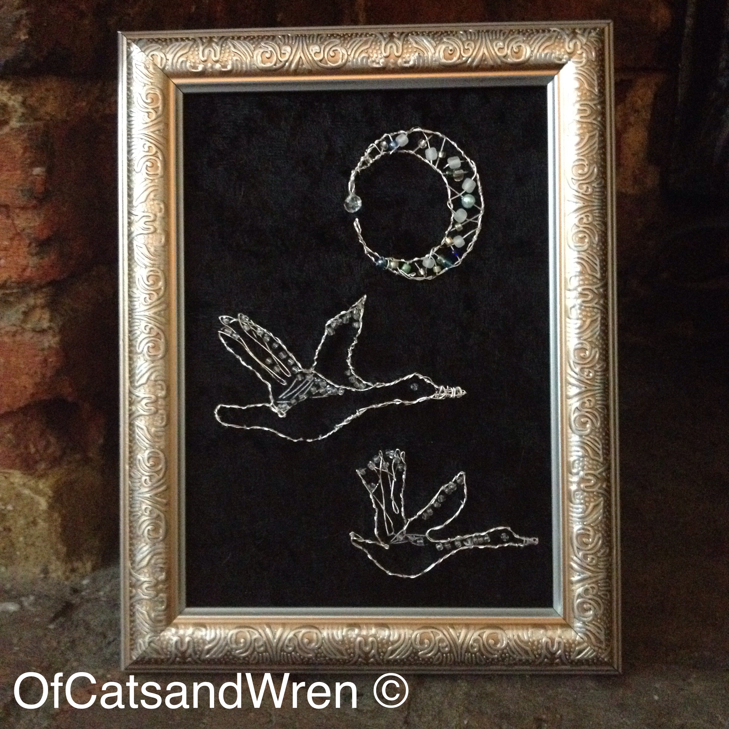'Wild Geese and New Moon'