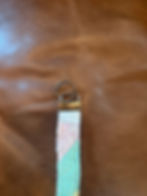 Thumbnail: Vintage Handmade Quilt Wristlet Keychain - Gun Metal
