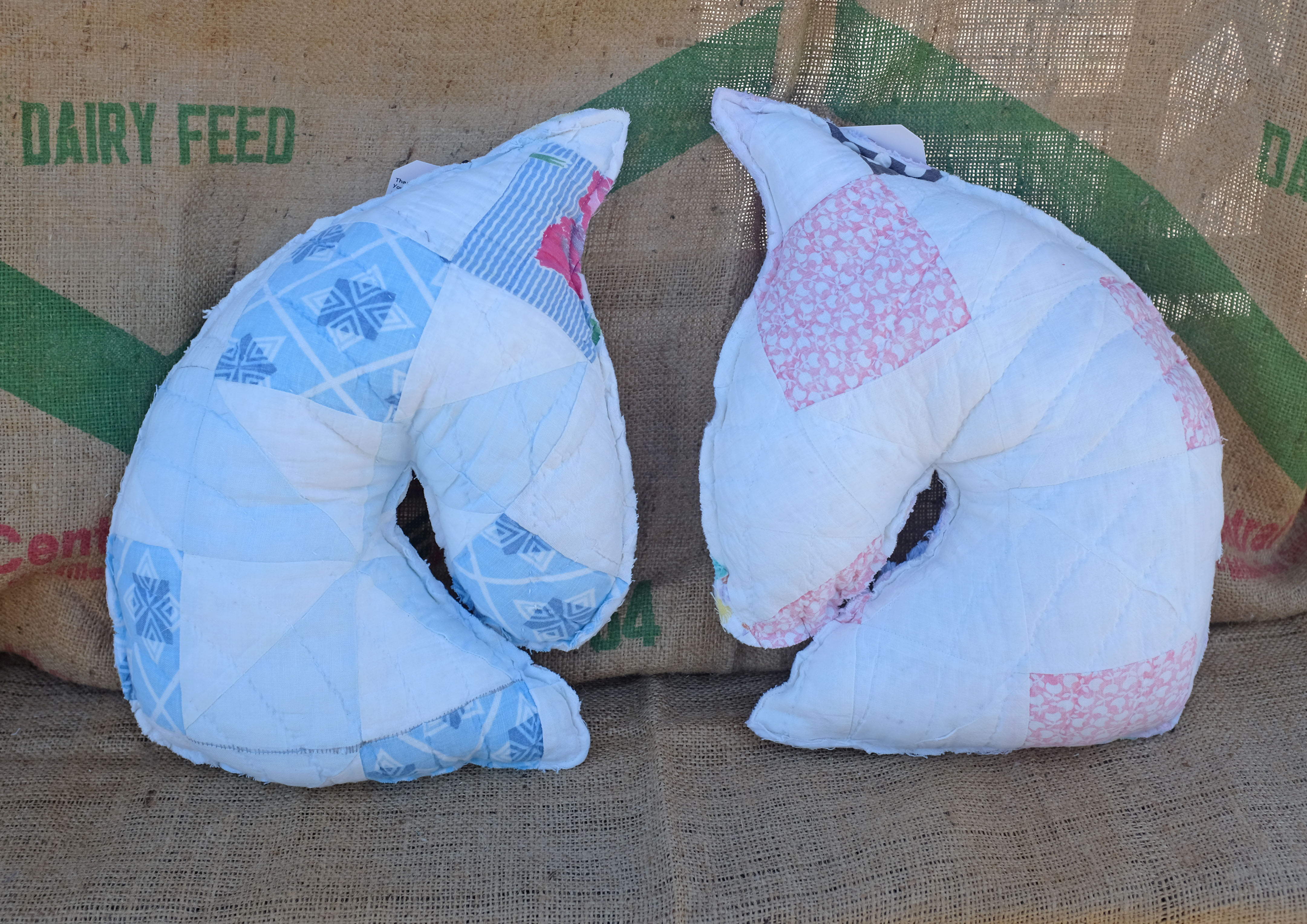 Vintage Pastel Quilt Horse Accent Pillow