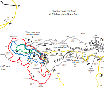 Rib mountain trail map