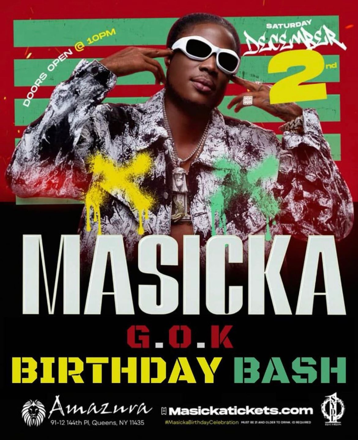 Masicka to celebrate his birthday at Amazura in Queens, New York