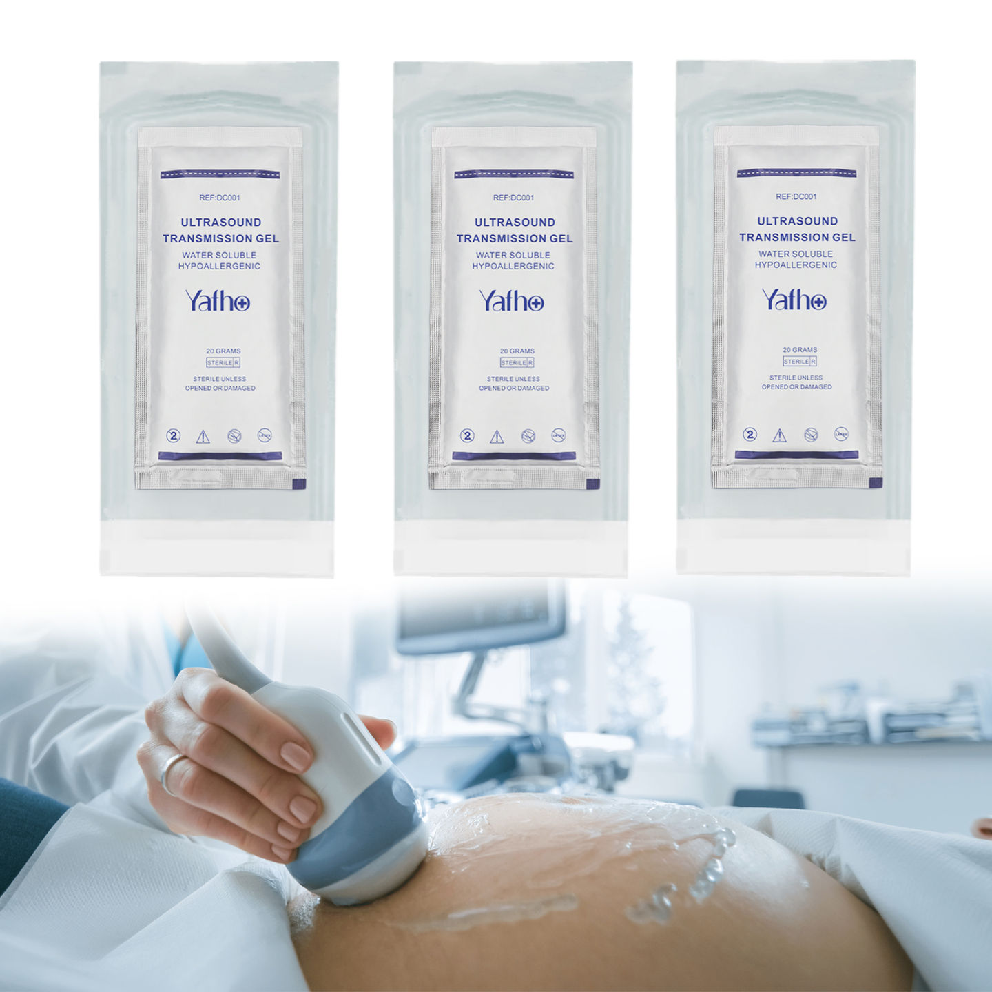 Ultrasound Transmission Gel, 20 Grams, Sterile Foil Pouch, 40/Bx