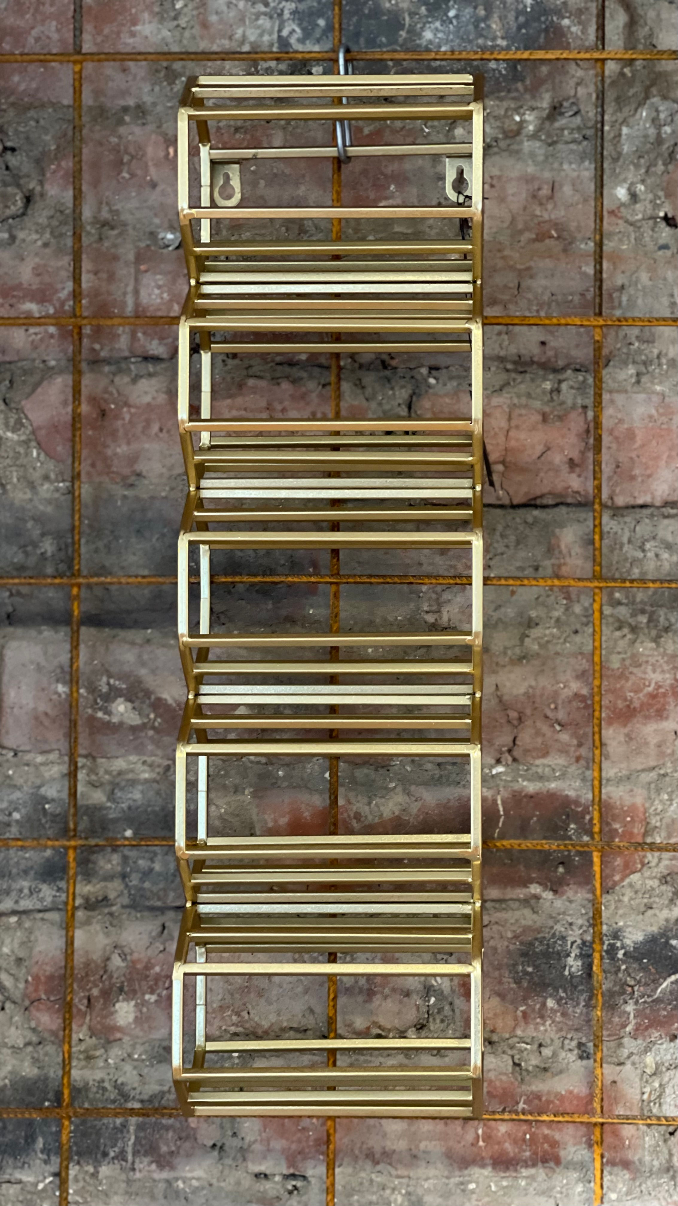 Wine Rack Gold Metal