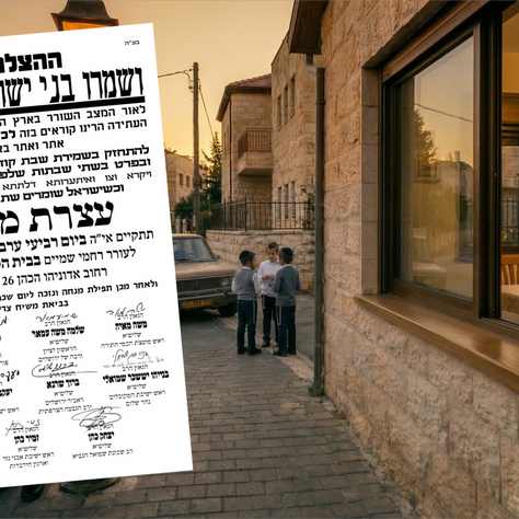 וְשָׁמְרוּ בְנֵי יִשְׂרָאֵל | קריאה לחיזוק השבת ולעצרת תפילה בערב ראש חודש ניסן