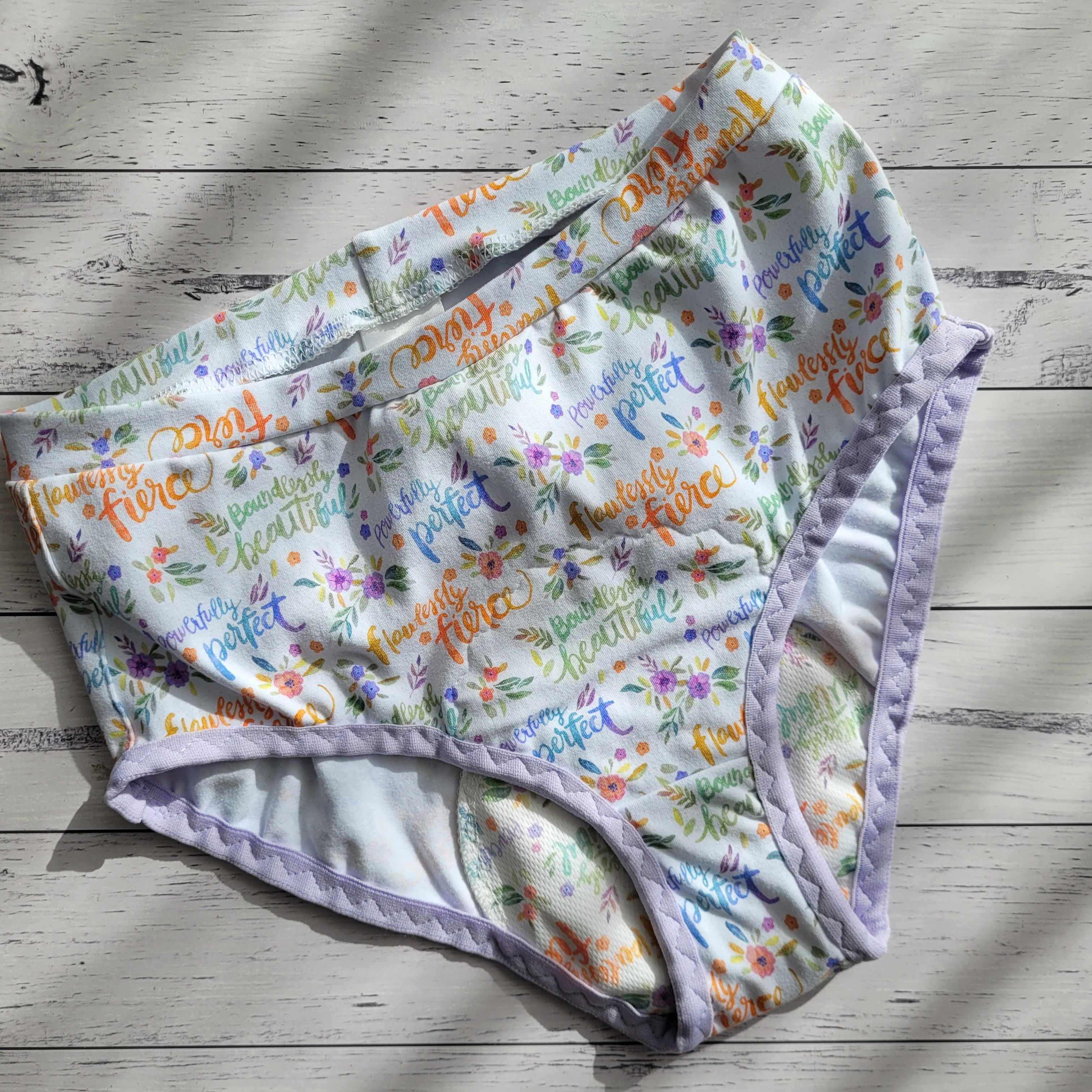 Period Undies - Adult Size 8-10 - Regular - Affirmations