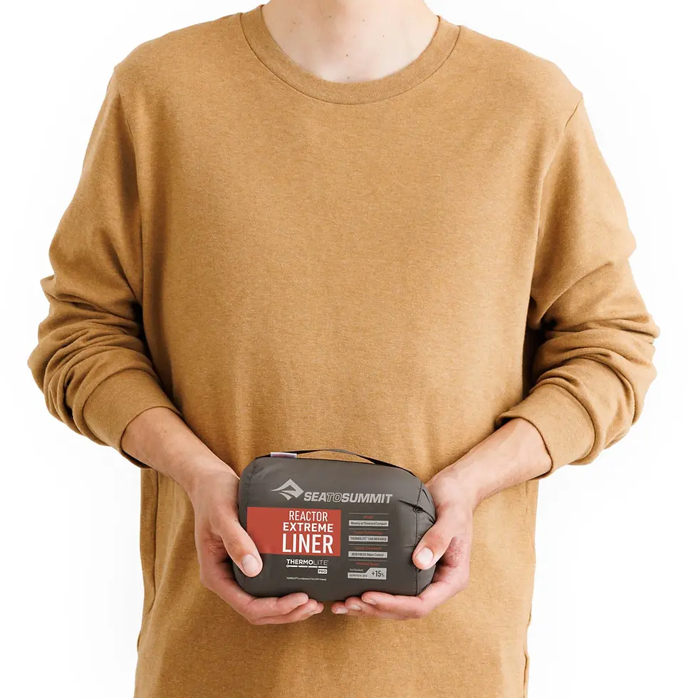 Thumbnail: Reactor Extreme Sleeping Bag Liner - Mummy w/ Drawcord - Compact Spicy Orange