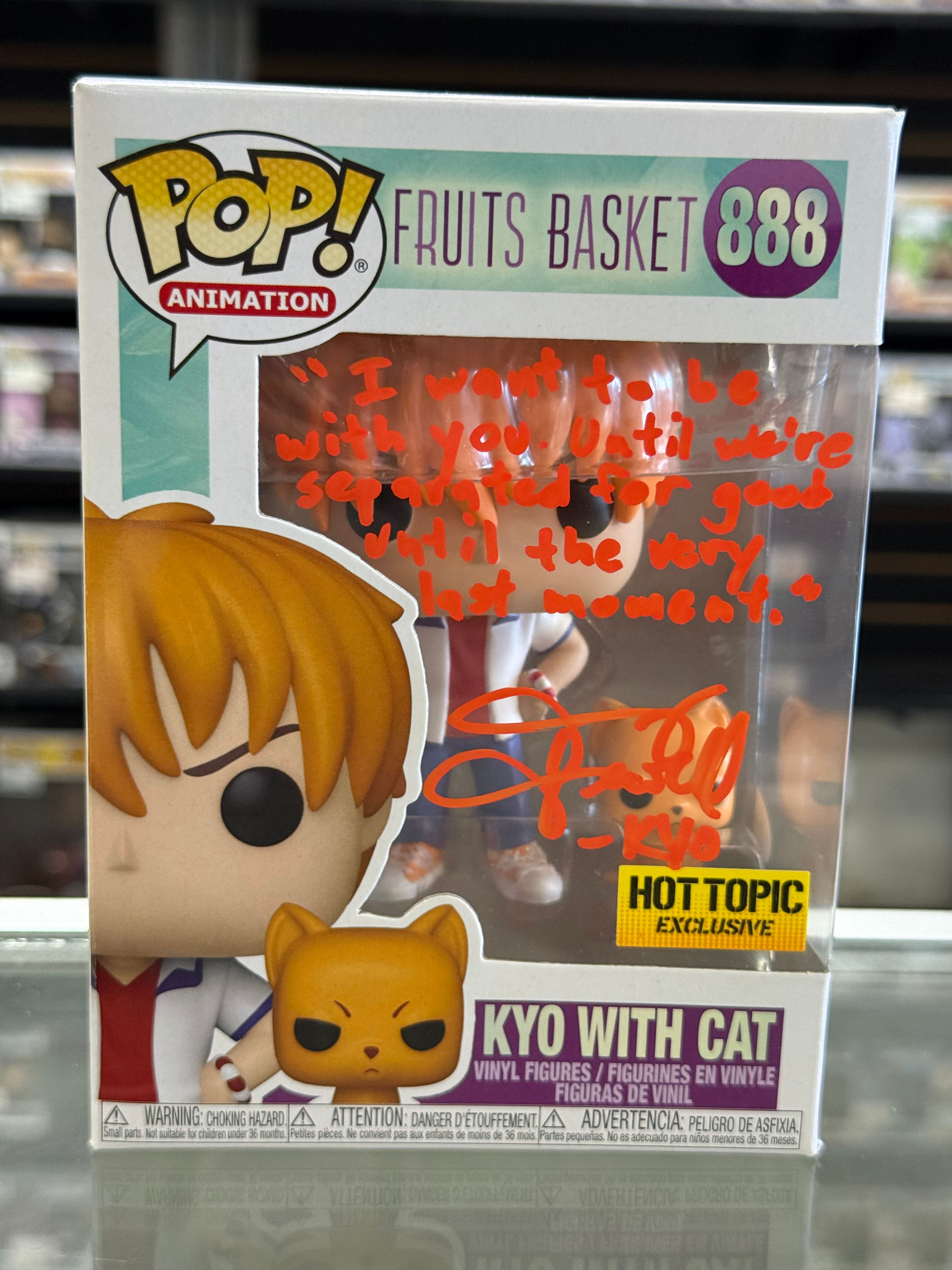 Kyo with Cat #888 Fruits Basket Funko Pop Signed By Jerry Jewell w/COA
