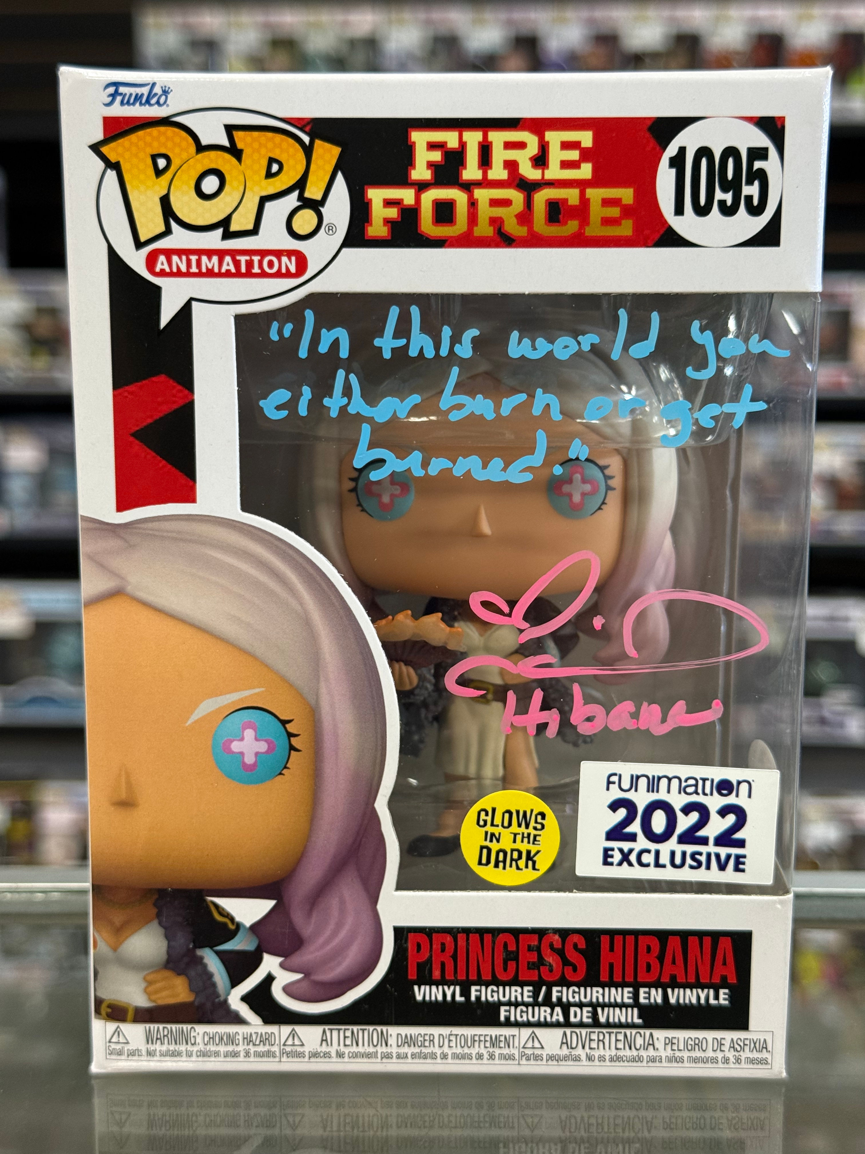 Princess Hibana #1095 Fire Force Funko Pop Signed by Colleen Clinkenbeard w/COA