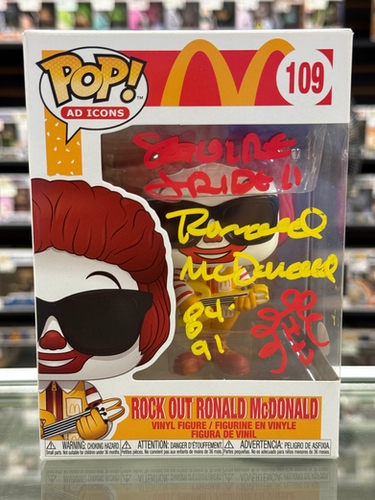 Rock Out Ronald McDonald #109 McDonald's Funko Pop Signed By