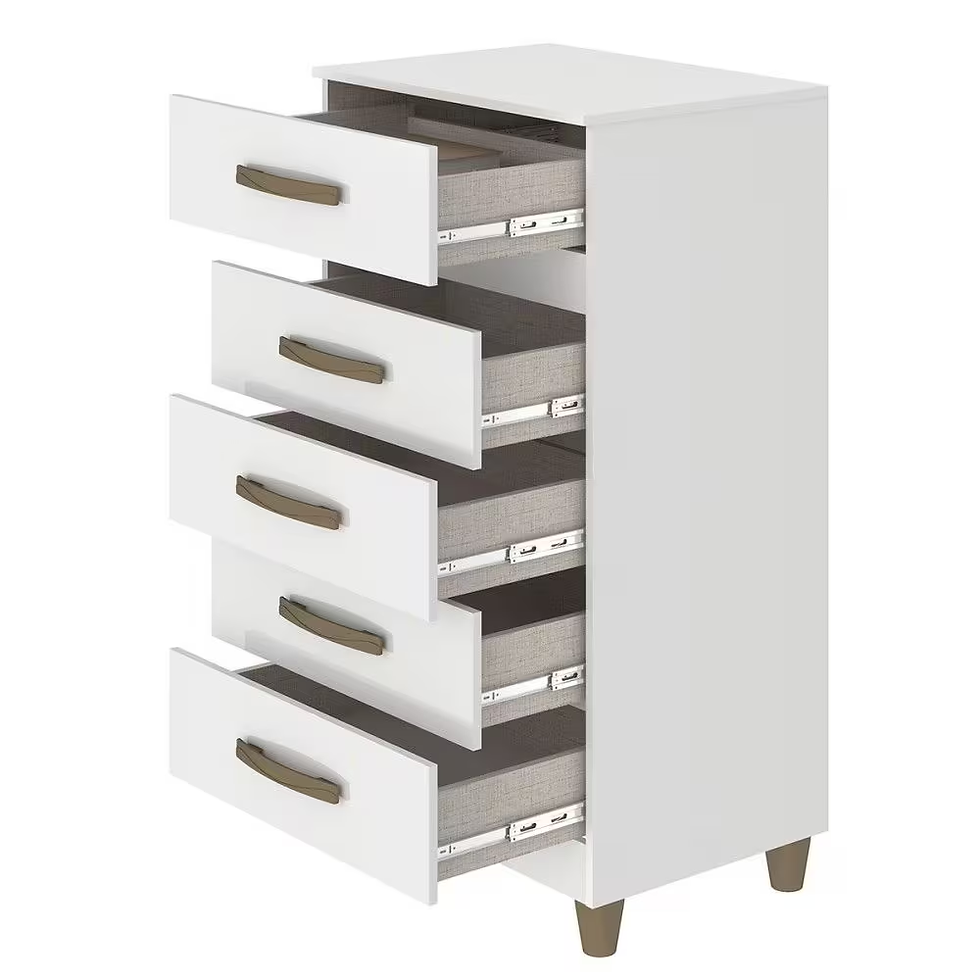 Miniatura: Cômoda Abrir Malta 5 Gavetas Branco - Fellicci