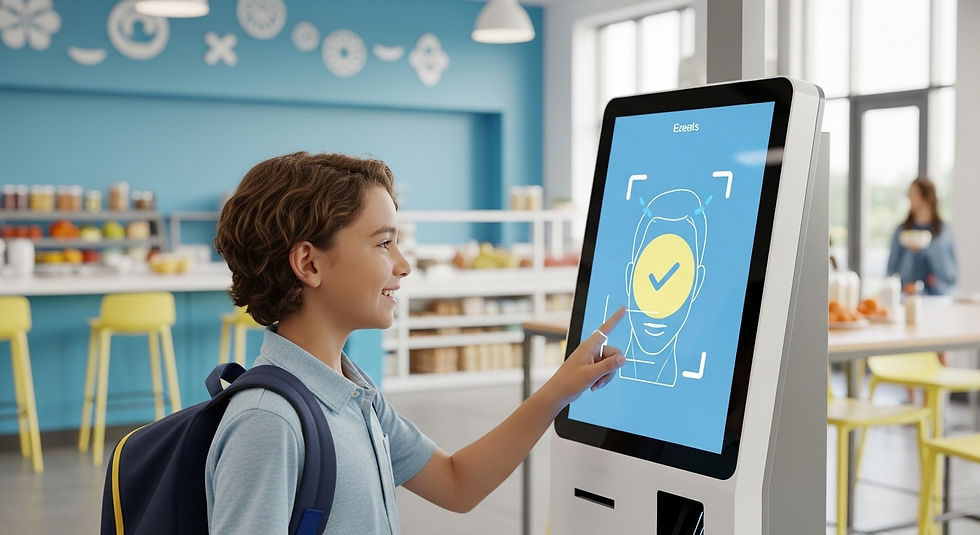 Reconhecimento facial para cantina escolar: A melhor tecnologia de pagamento? (Análise vs. QR Code e NFC)