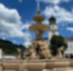 Baroque Fountain in front of Residenzplatz Salzburg