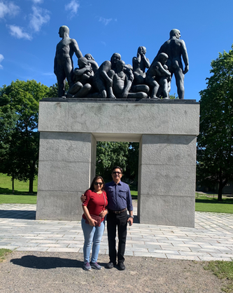 Stone statues at Vigeland Sculpture Park Oslo 