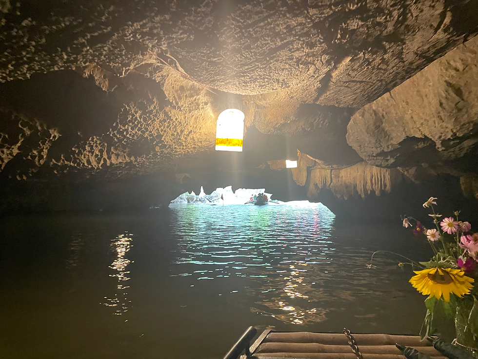 Lanterns adding to the romance of this beautiful natural cave