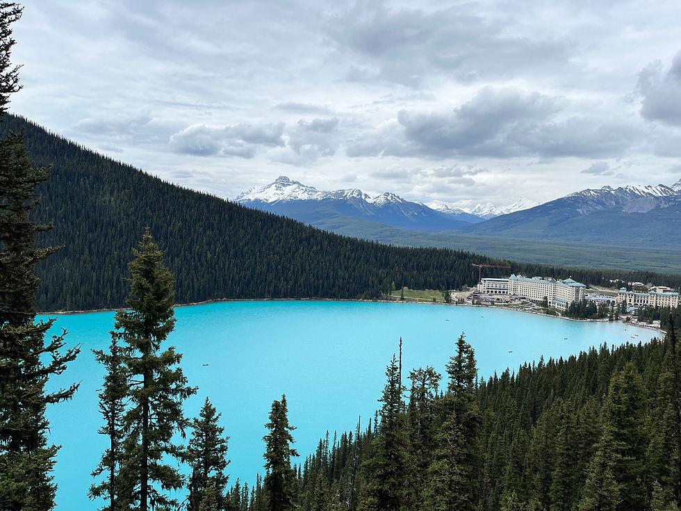 View of Lake Louise from the Fairview Lookout Point