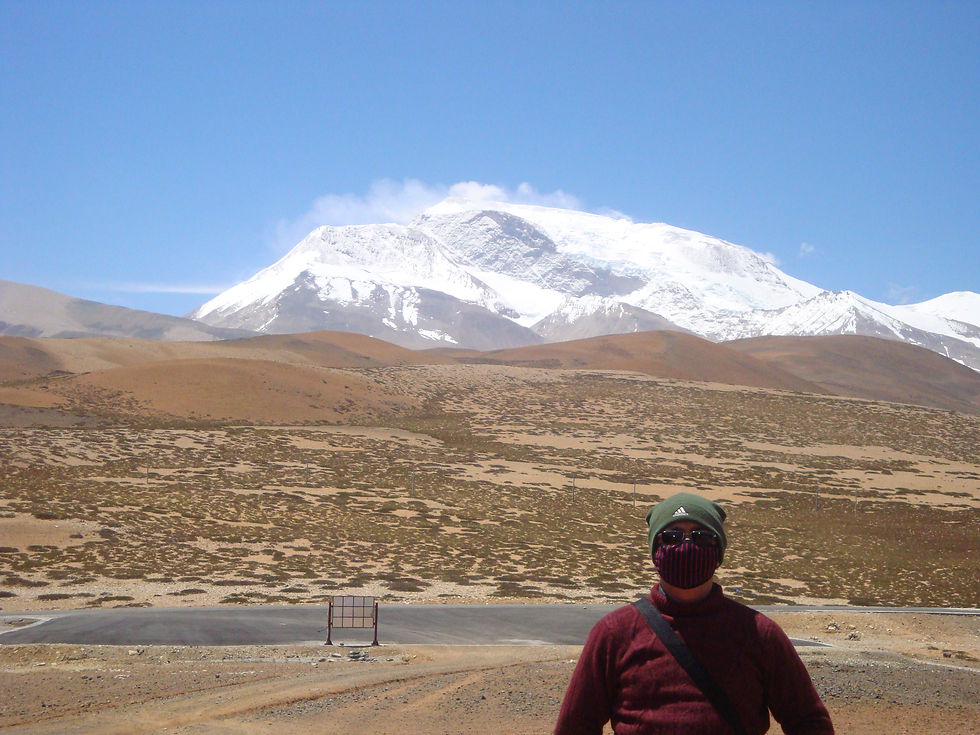 First view of Gurumandala Mountains en route to Mount Kailash and Lake Mansarovar