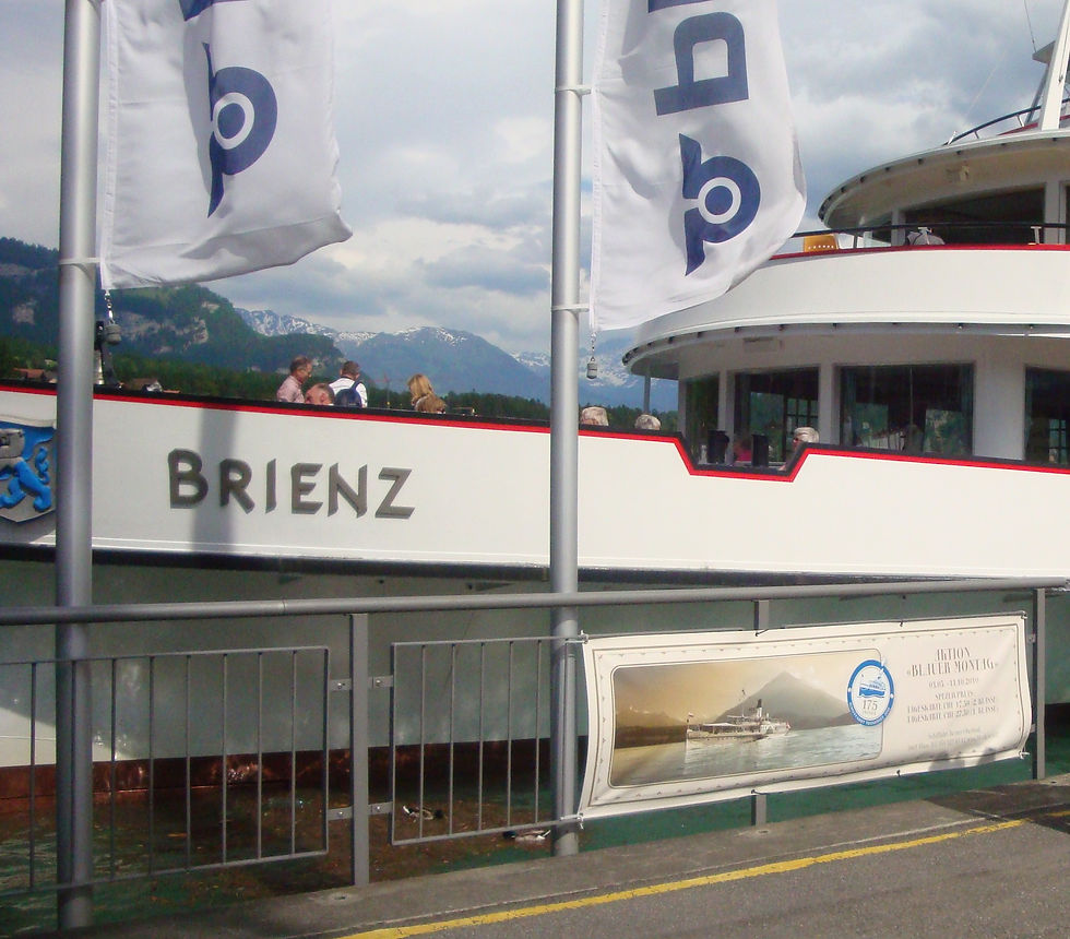 On a ferry on Lake Brienz