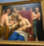 Portrait of Cleopatra's suicide at the art exhibition at the Museum of Fine Arts Vienna