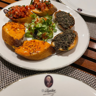 bruschetta at the restaurant Le Dupleix in White Town Puducherry