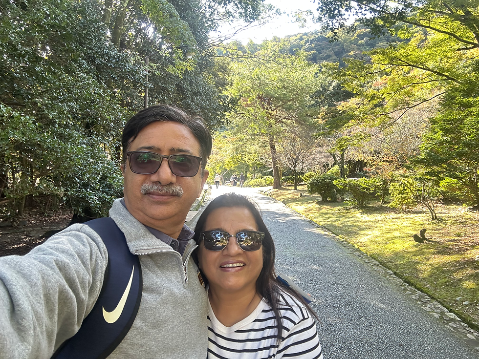 Walking paths leading to Katsura waterfront