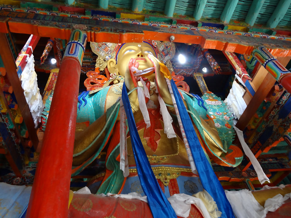 Full shot of Maitreya Buddha in Leh