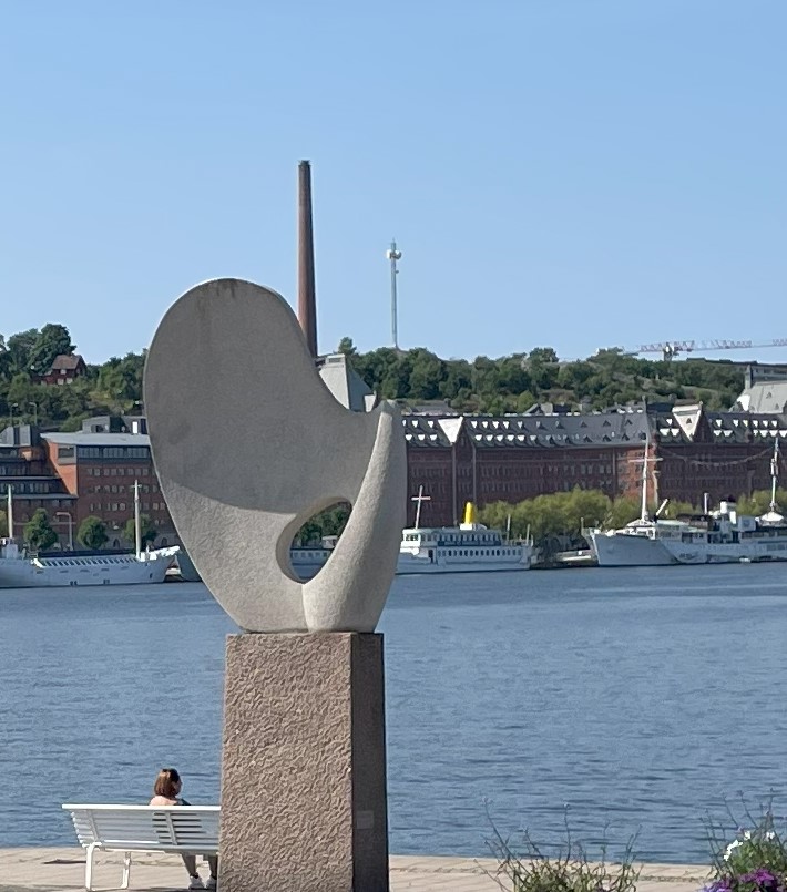 Stone statue of the Swedish Ear in Stockholm