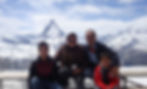 posing in front of the matterhorn