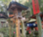 Smaller torii gates along the path at Fushimi Inari Taisha shrine in Kyoto