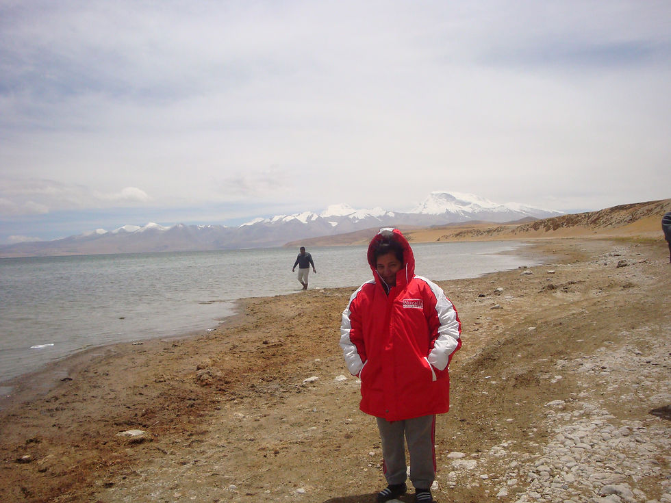 In front of Lake Mansarovar